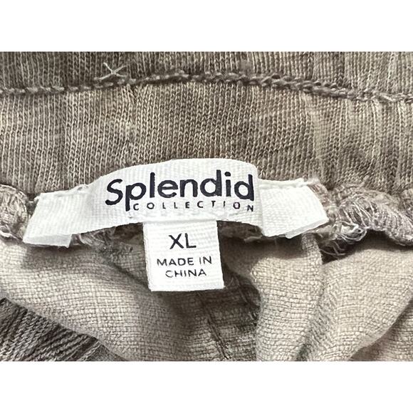 SPLENDID WOMENS XLARGE DRAWSTRING LINEN BLEND LAKESIDE JOGGER KHAKI NEW - Picture 4 of 12